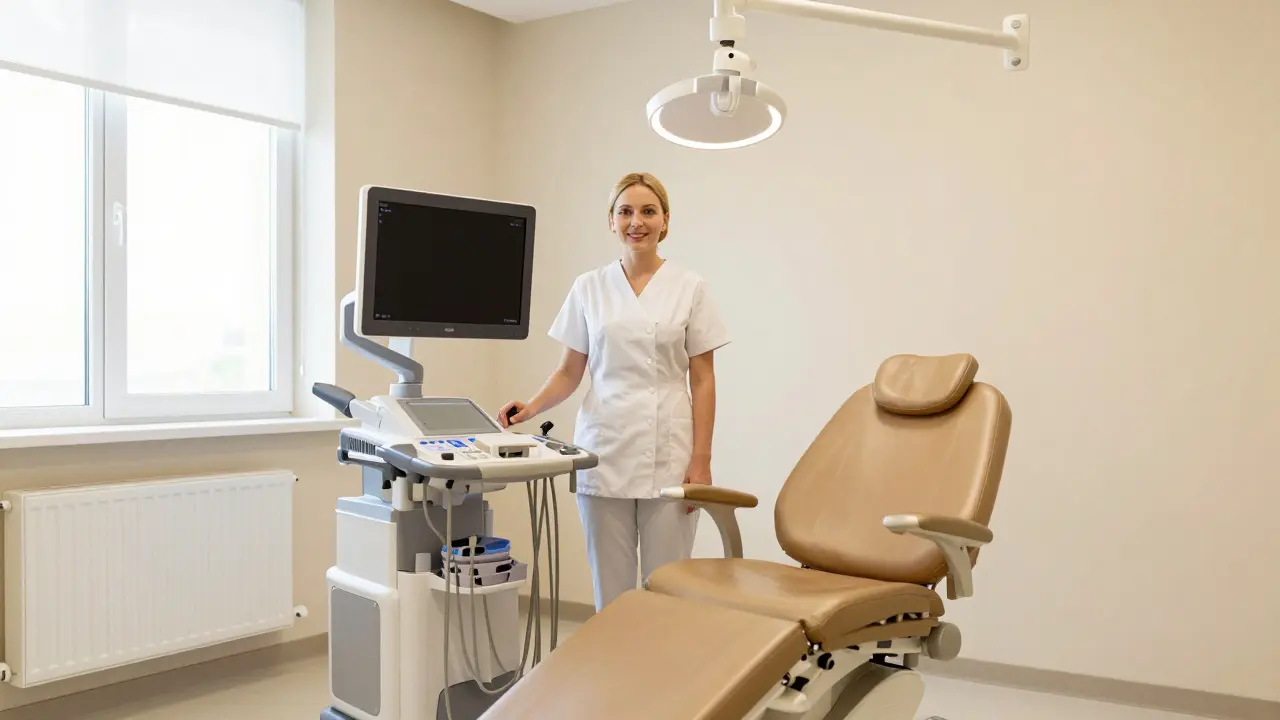 Moderní a luxusní vybavení soukromé gynekologické ordinace v Praze.