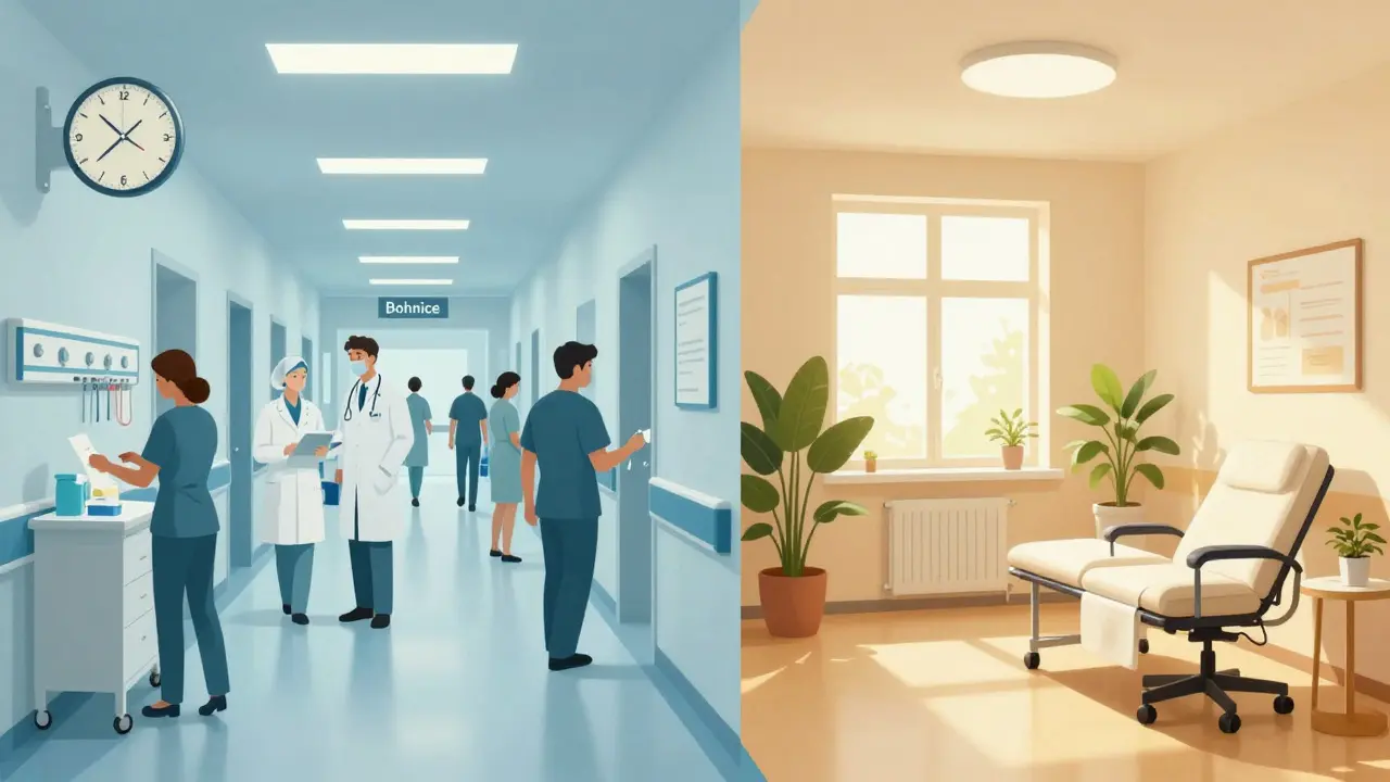 Srovnání státní nemocnice a soukromé praxe psychiatra